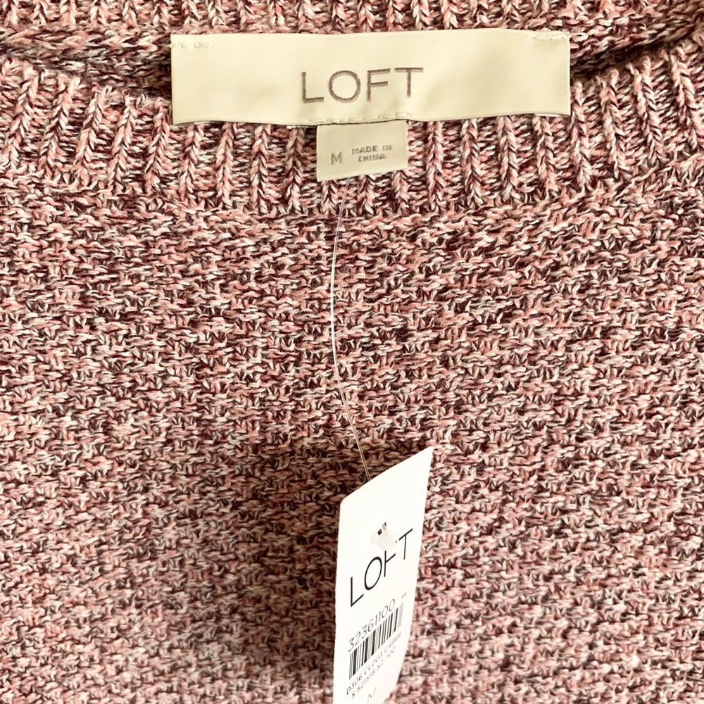 New LOFT Marled Bobble Sleeve Sweater Size: Medium - Picture 2 of 6